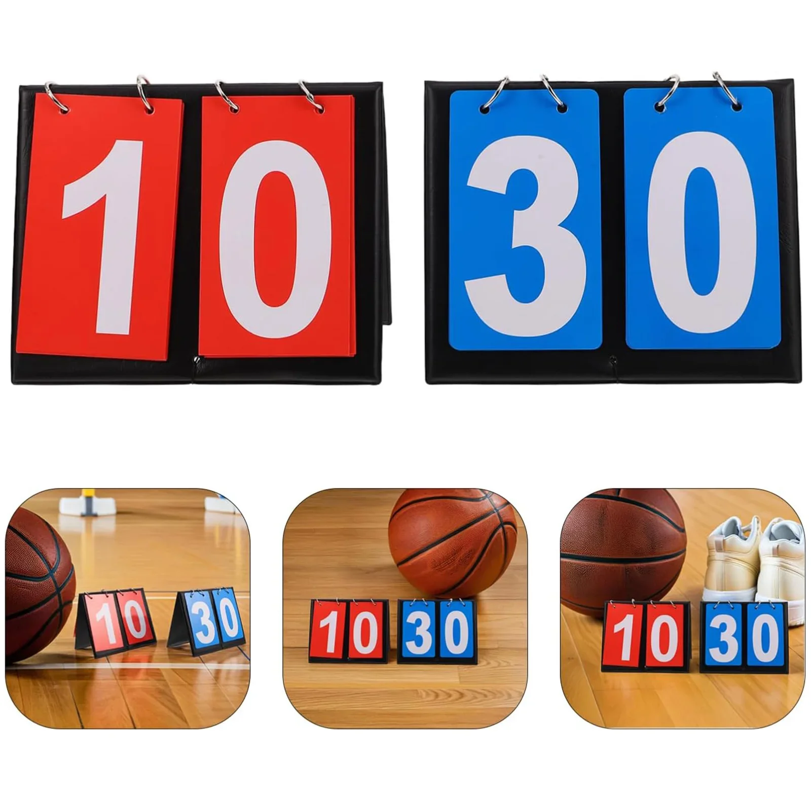 2 шт. флиппер для табло — 2-значный ручной держатель табло для настольных видов спорта: баскетбол, бейсбол, волейбол