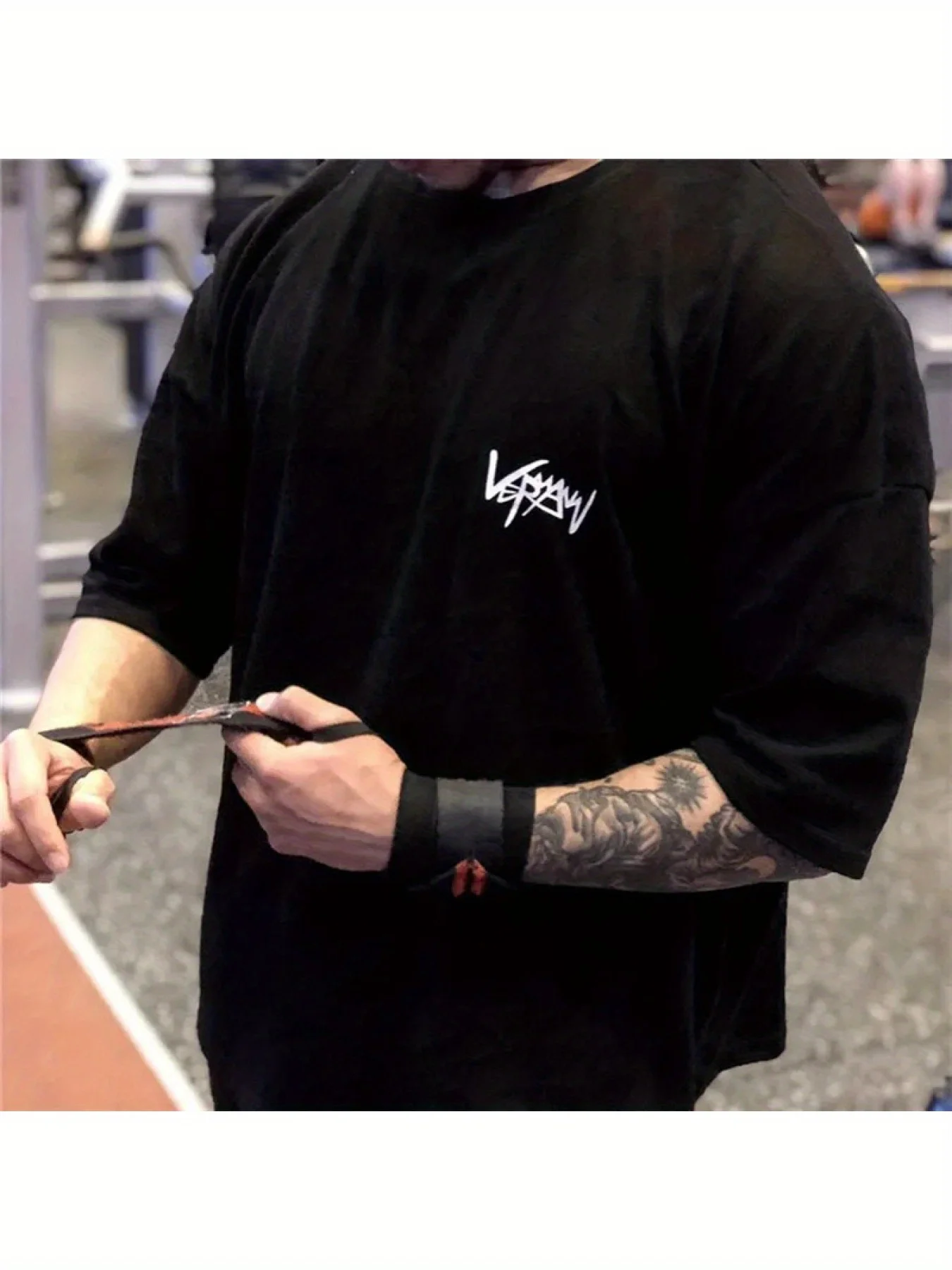 

Мужская футболка для бодибилдинга Big & Tall — футболка большого размера из мягкого хлопка с половиной рукава, рубашка для тренировок в тренажерном зале, в уличном стиле, Br