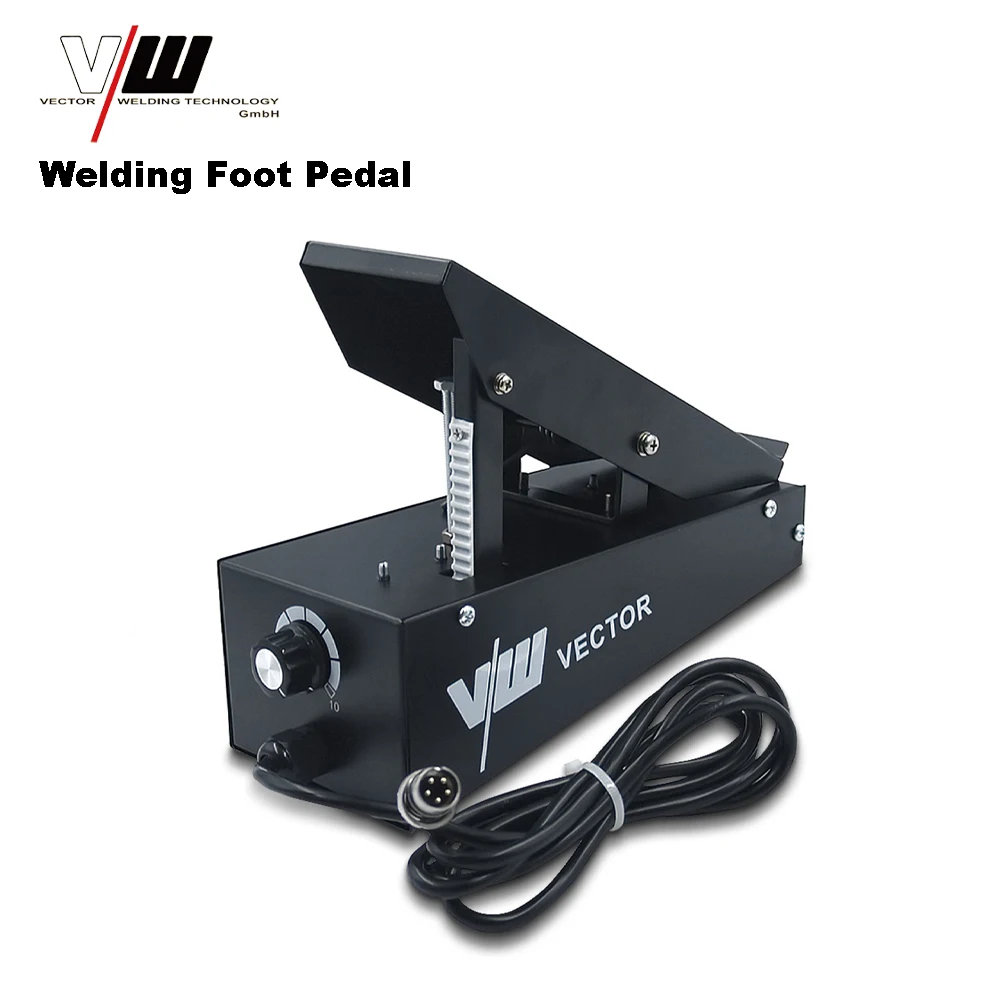 VECTOR WELDING 5-Pins Welding Foot Pedal For TIG Welder Machines Remote Control Black Soldering Accessories 1.5m 110*255*195mm