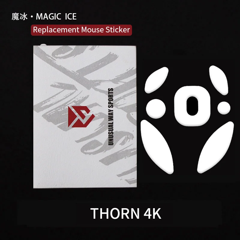 UnusualWaySports Mouse Skates Feet Fnatic Thorn 4K Cambered Surface PTFE Anti Collapse Magic Ice Pink Black Silver Fox