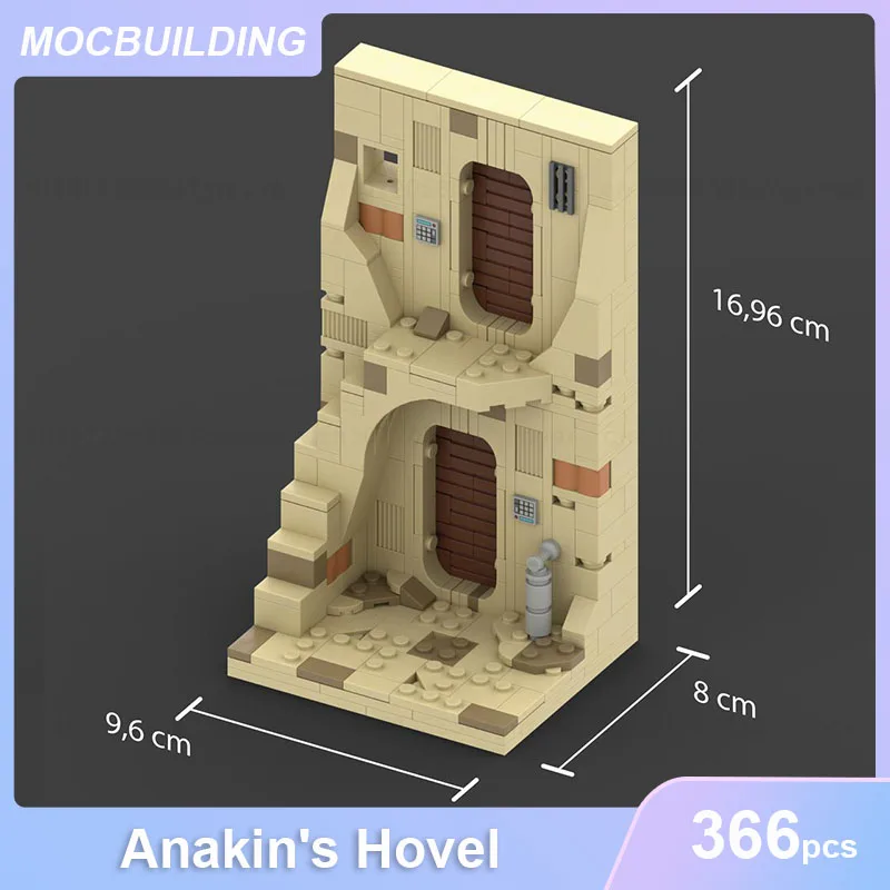 MOC Blocos de Construção da Paisagem do Deserto, Tijolos de Raider, Ataque e Modelo de Hovel de Anakin, Montagem DIY, Exibição do Deserto, Brinquedos como Presentes