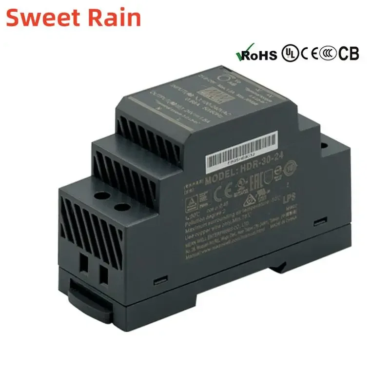 MEAN WELL Slim DIN Rail 30W Power Supply HDR-30-5 HDR-30-12 HDR-30-15 HDR-30-24 HDR-30-48