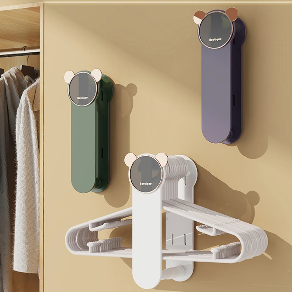 Clothes Hanger Storage Rack Household Telescopic Clothes Organizing Rack Non Punching Storage Rack Bathroom Organizing Rack