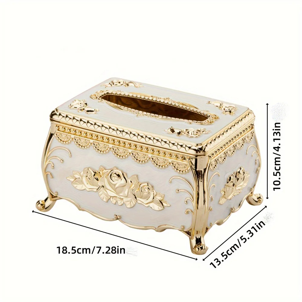 European style tissue box fashionable household high-end table paper box simple living room coffee table creative and practical