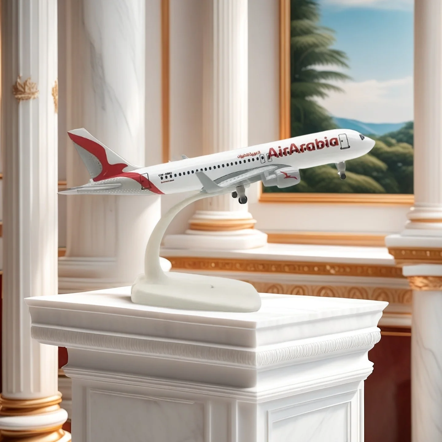 

Plane Miniature 20cm A320 Arabian Airlines 1/ 400 Model Planes Alloy Material Aviation Figures Decor Collection With Wheels Gift
