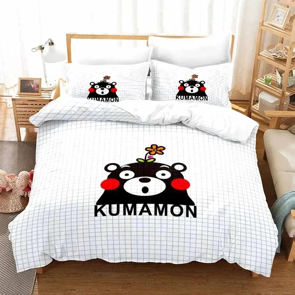 

Comics Kumamon Adult Fashion Printed Bed Set Duvet Cover Pillowcase Bedding Set Bed Linen Sheet Quilt Cover Full Queen King Size