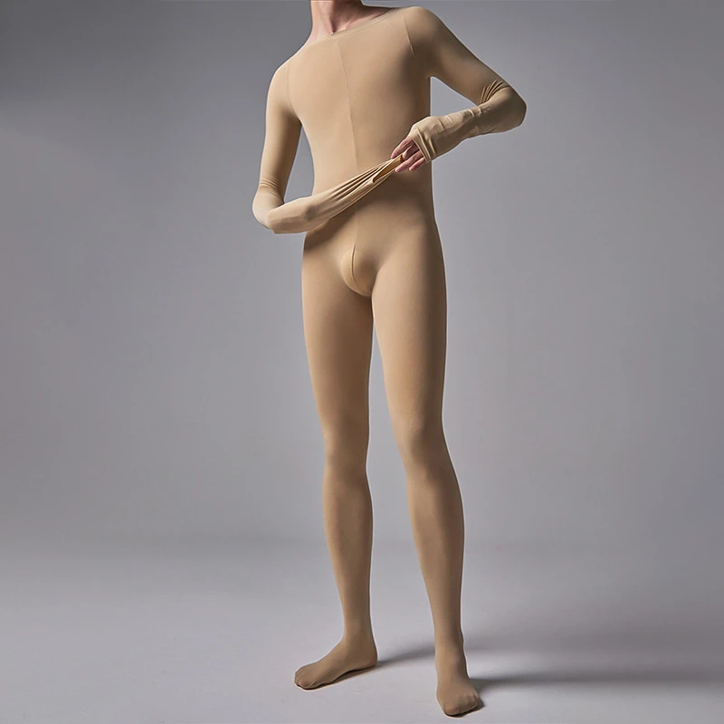 

Men's Pantyhose Sexy Five-Finger Full-Body Socks All-Inclusive Stockings Transparent Seamless Underwear Velvet Jumpsuit