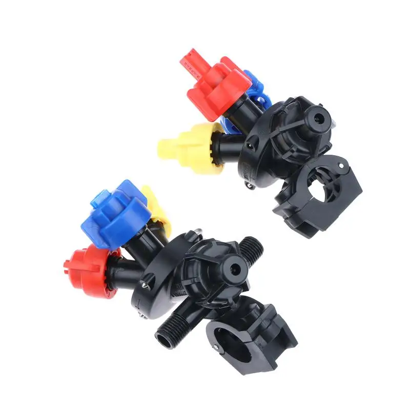 New 3 Heads Spray Tube Fittings Pipe Clamp Adjustable Sector Prevent Dripping Garden Watering Agricultural Sprayer Connect Tool