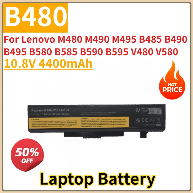 

New Replacement Laptop Battery 10.8V 4400mAh B480 For Lenovo M480 M490 M495 B485 B490 B495 B580 B585 B590 B595 V480 V580 E530
