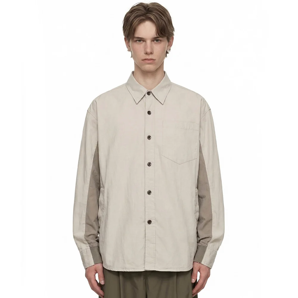 

Мужская японская уличная одежда в стиле Cityboy: свободная повседневная рубашка оверсайз с длинным рукавом, женская модная рубашка-карго для активного отдыха, блузка