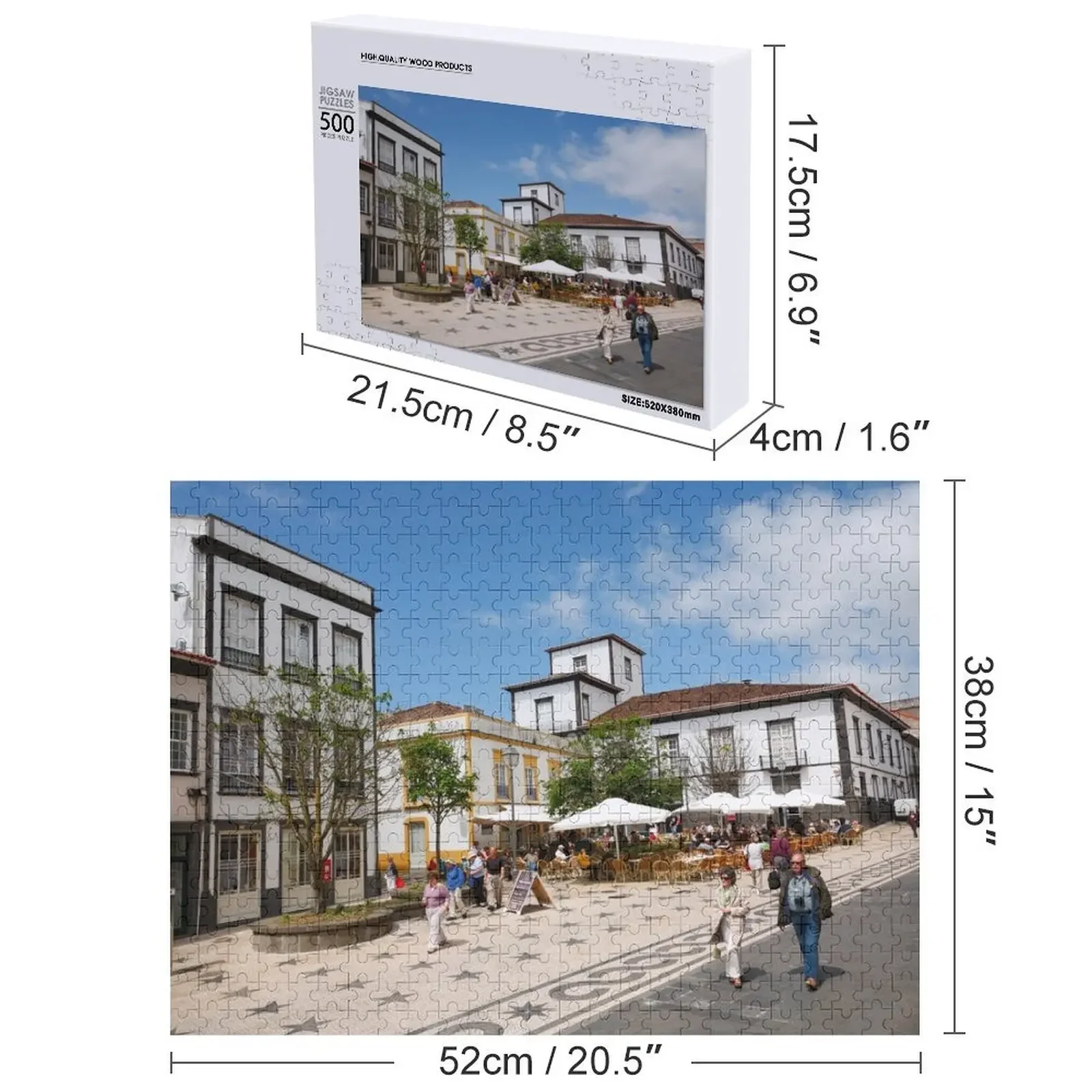 เกมปริศนาจิ๊กซอว์ปอนตา เดลกาดา อาโซเรส สำหรับเด็ก อนิเมะ ของขวัญปริศนาภาพถ่ายส่วนตัว