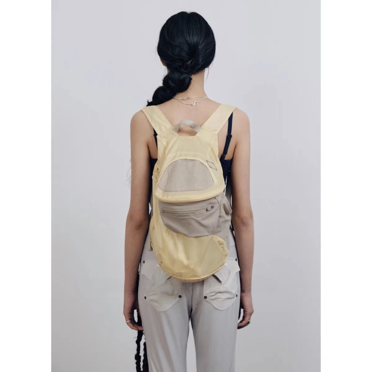 Sudakooo Fashionable Versatile Backpack 2 Colors Hiking Bag Unisex Sweet College Style Polyester  Zipper Closure Backpack