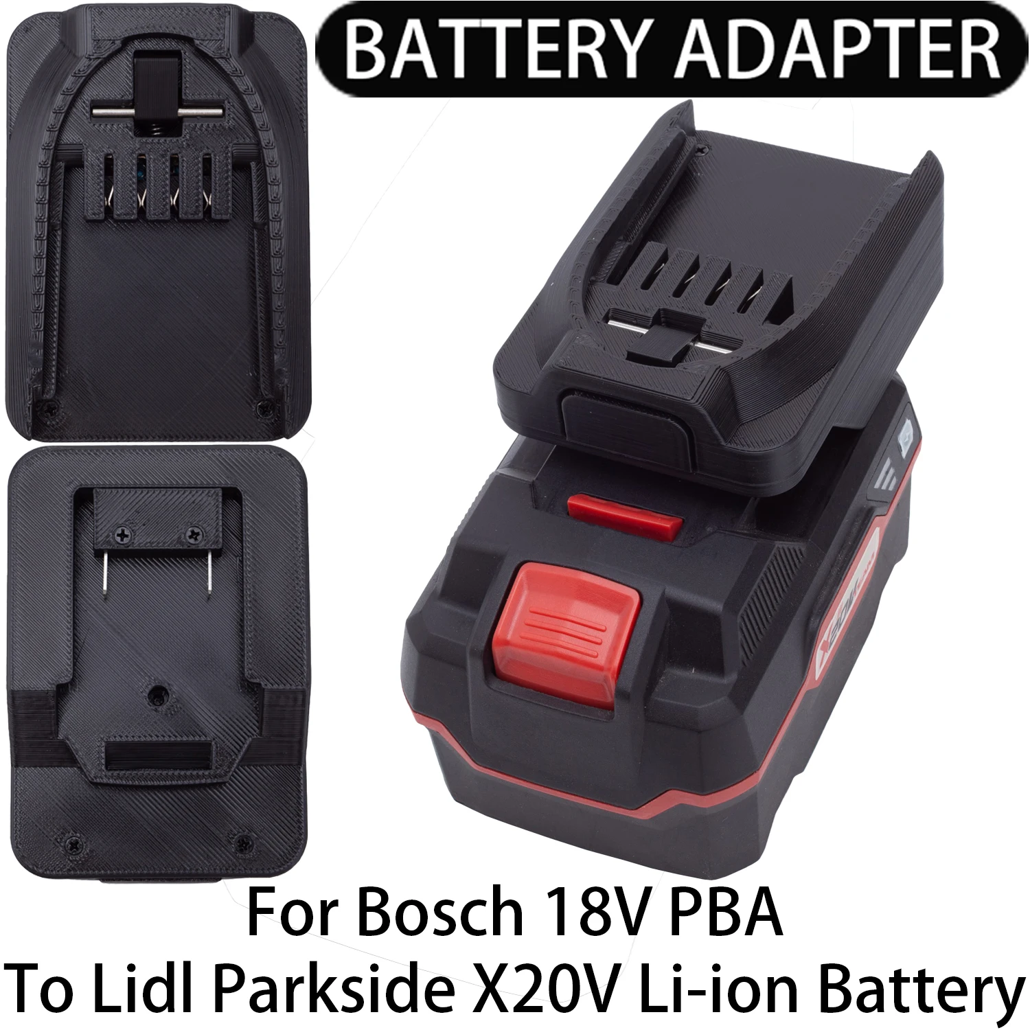 

Battery Adapter/Converter For Bosch 18V PBA Li-ion tools to Lidl Parkside X20V Li-ion Battery Adapter Power Tool Accessory
