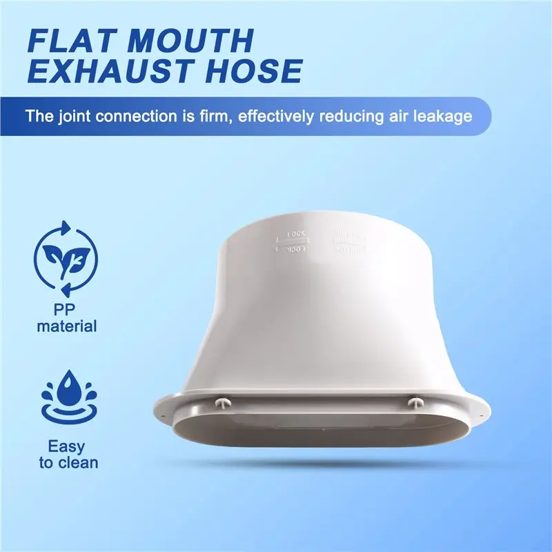 AB43-Tube Connector Seal Plate Set Portable Air Conditioner Vent Kit Tight Sealing Slide Plate Air Conditioner Accessories