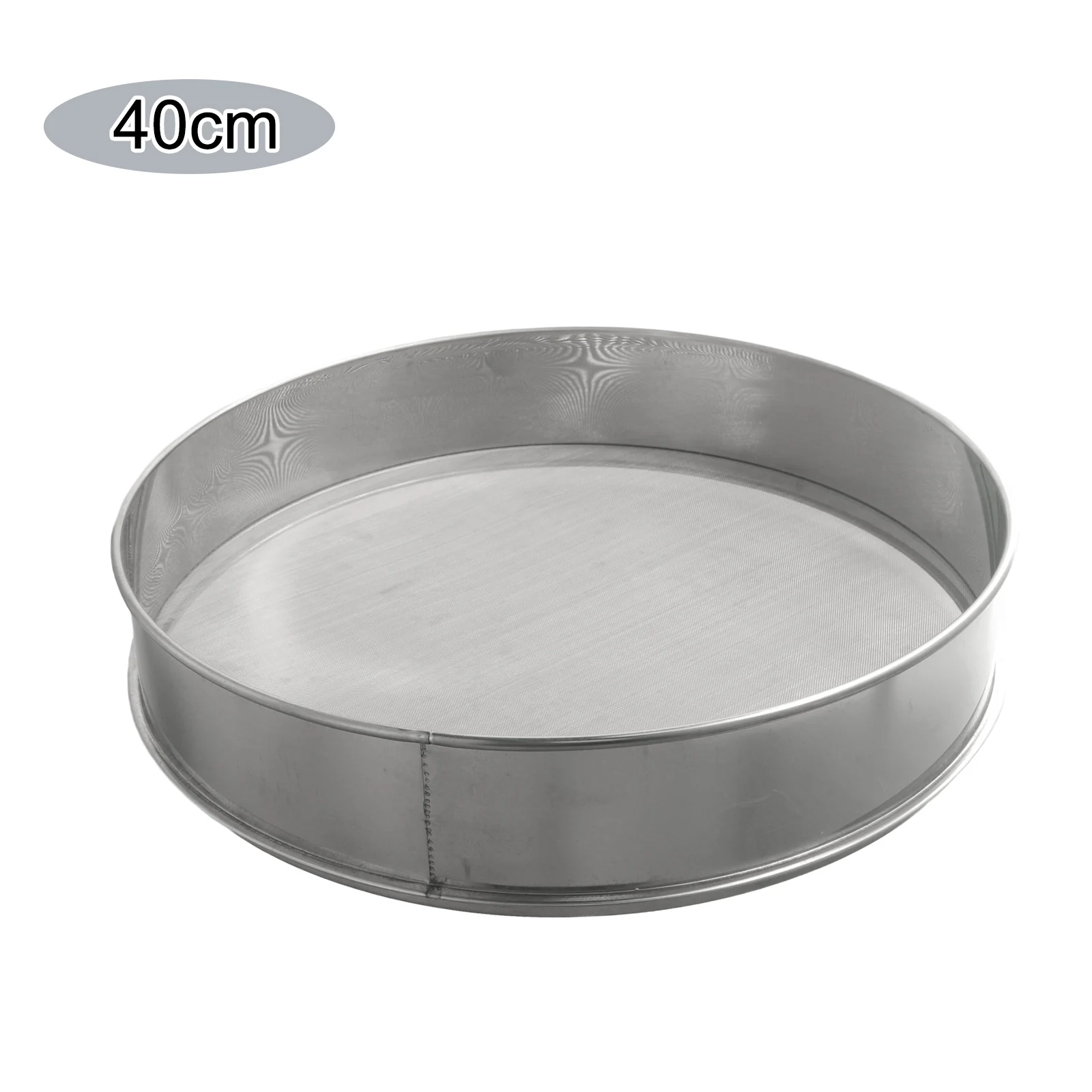 40cm Flour Sieve Fine Mesh Filter Kitchen Easy To Clean Gentle Shaking Large Amount Of Flour Quick And Convenient