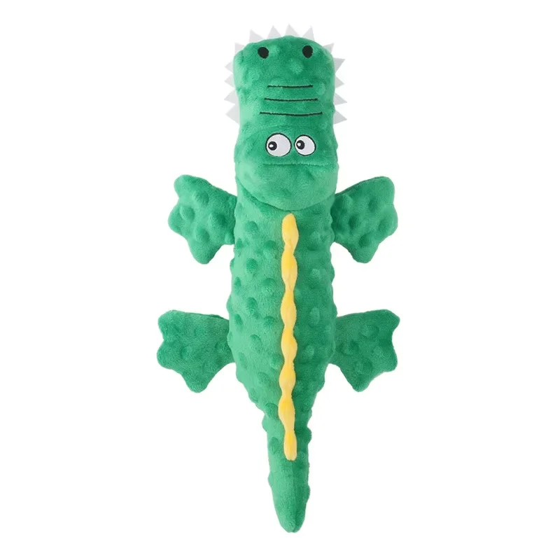 Pet Plush Toy Dog Sound Crocodile Animal Shape Toy Interactive Dog Teeth Clean Chew Toy Pet Supplies For Small Meduim Large Dog