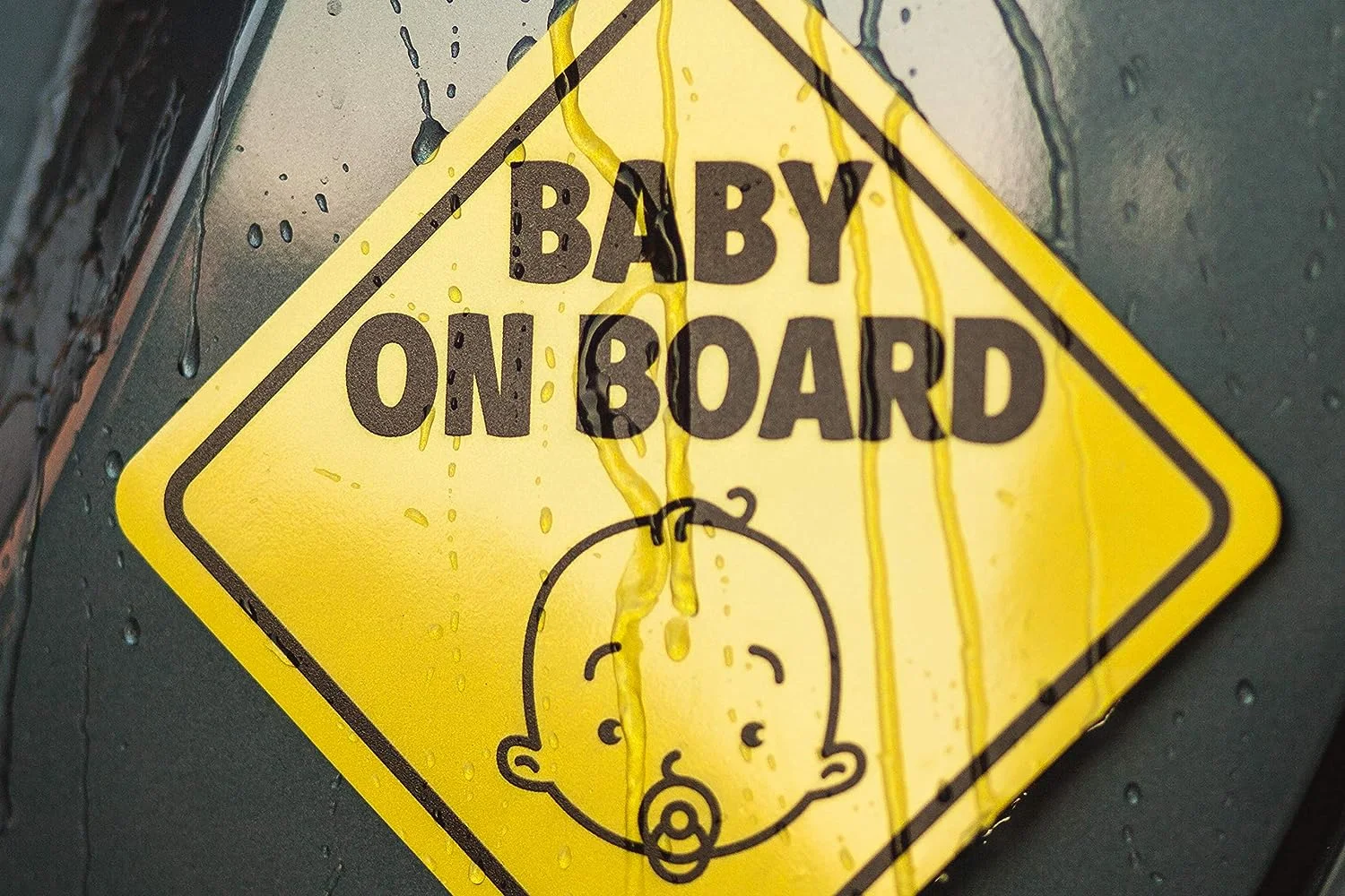 2 Pack Baby on Board Sticker for Cars (Magnetic) - Baby on Board Magnet Car on Board Sign - Reflective Safety