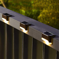 4Pcs Outdoor LED Solar Step Lamp Path Stair Garden Lights Waterproof Balcony Light Decoration for Patio Stair Fence Light