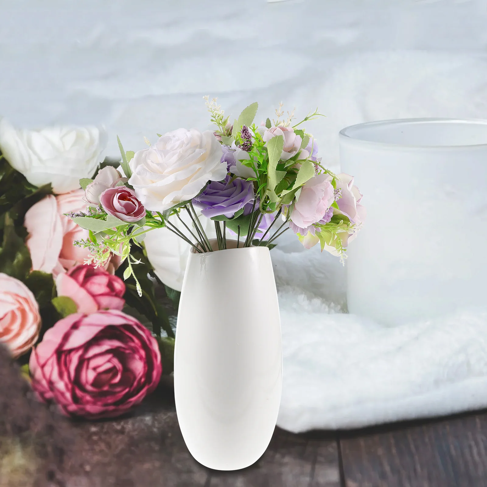 

Artificial Flower Gift Box Simulation Decor Wedding Party Emulation DIY Decorations PurpleFlower Box Bride Bouquet
