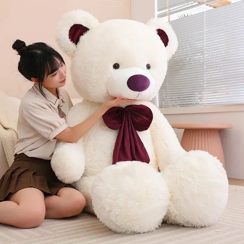 Orso di grandi dimensioni peluche animali di peluche bianco marrone grigio rosa orso regalo di compleanno morbido sonno placare cuscino bambino accompagnare bambole