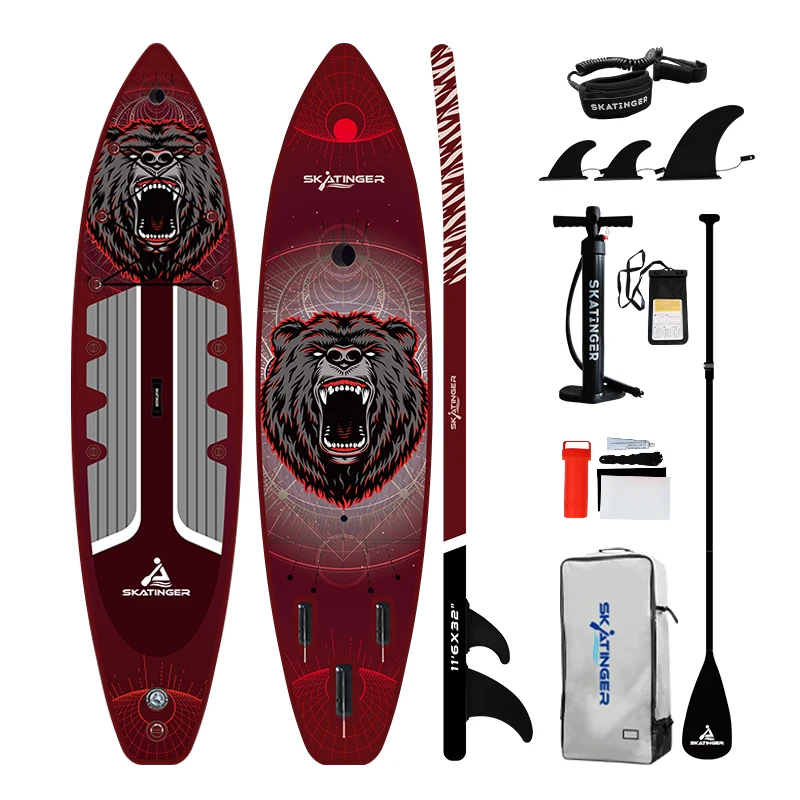 skatinger fully custom paddle board inflatable beginner factory supplied sup boards with carry bag