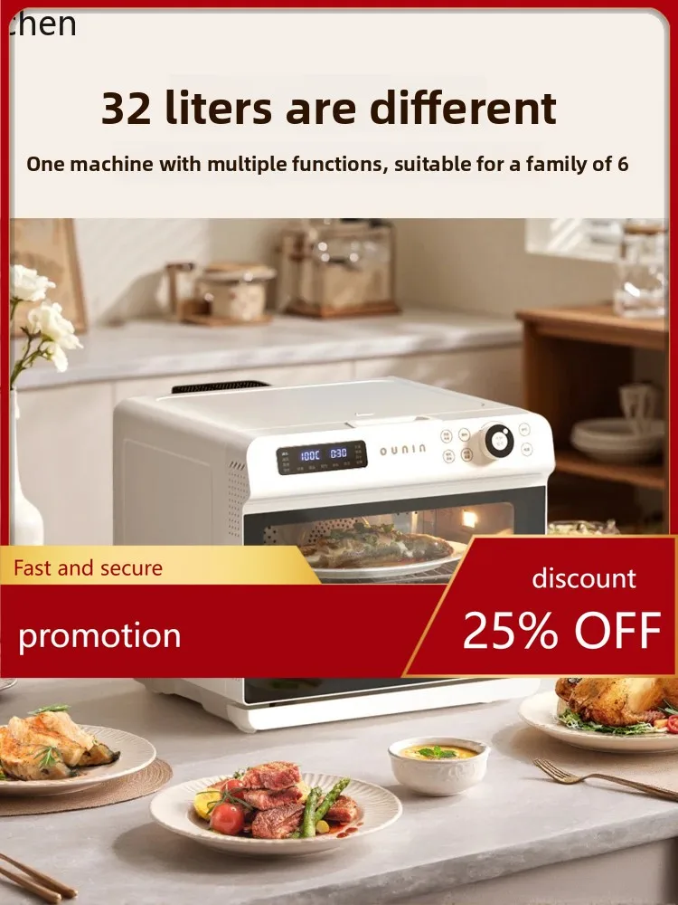 

HXL Countertop Steam Oven Roaster Fryer All-in-One Home Use 3-in-1 Air Fryer Oven