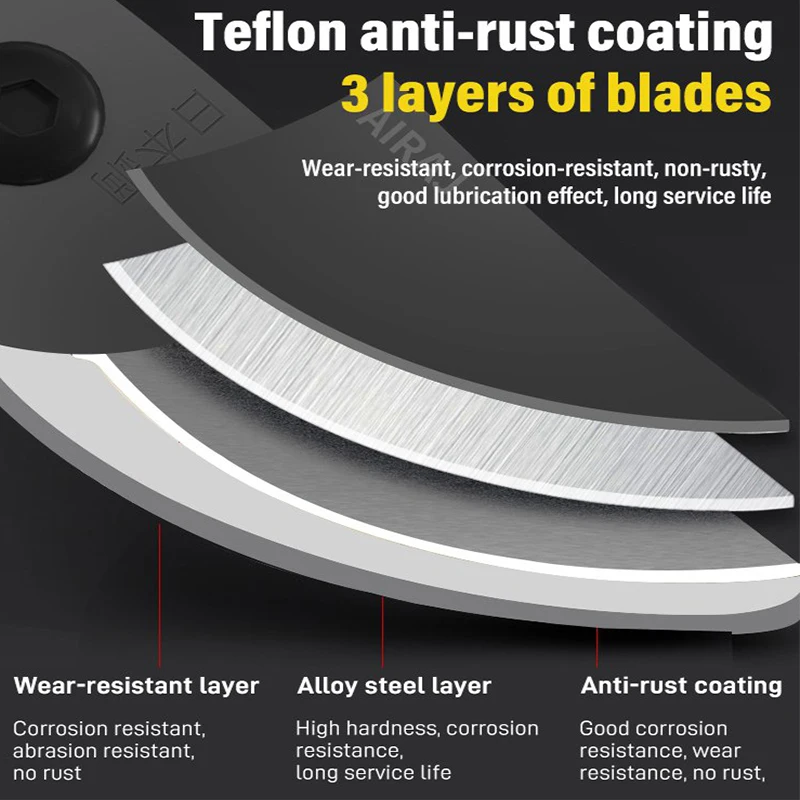 Sécateur de jardinage pour arbres fruitiers, ciseaux à branches, évitement des branches, cisailles économes en main-d \'œuvre de jardin