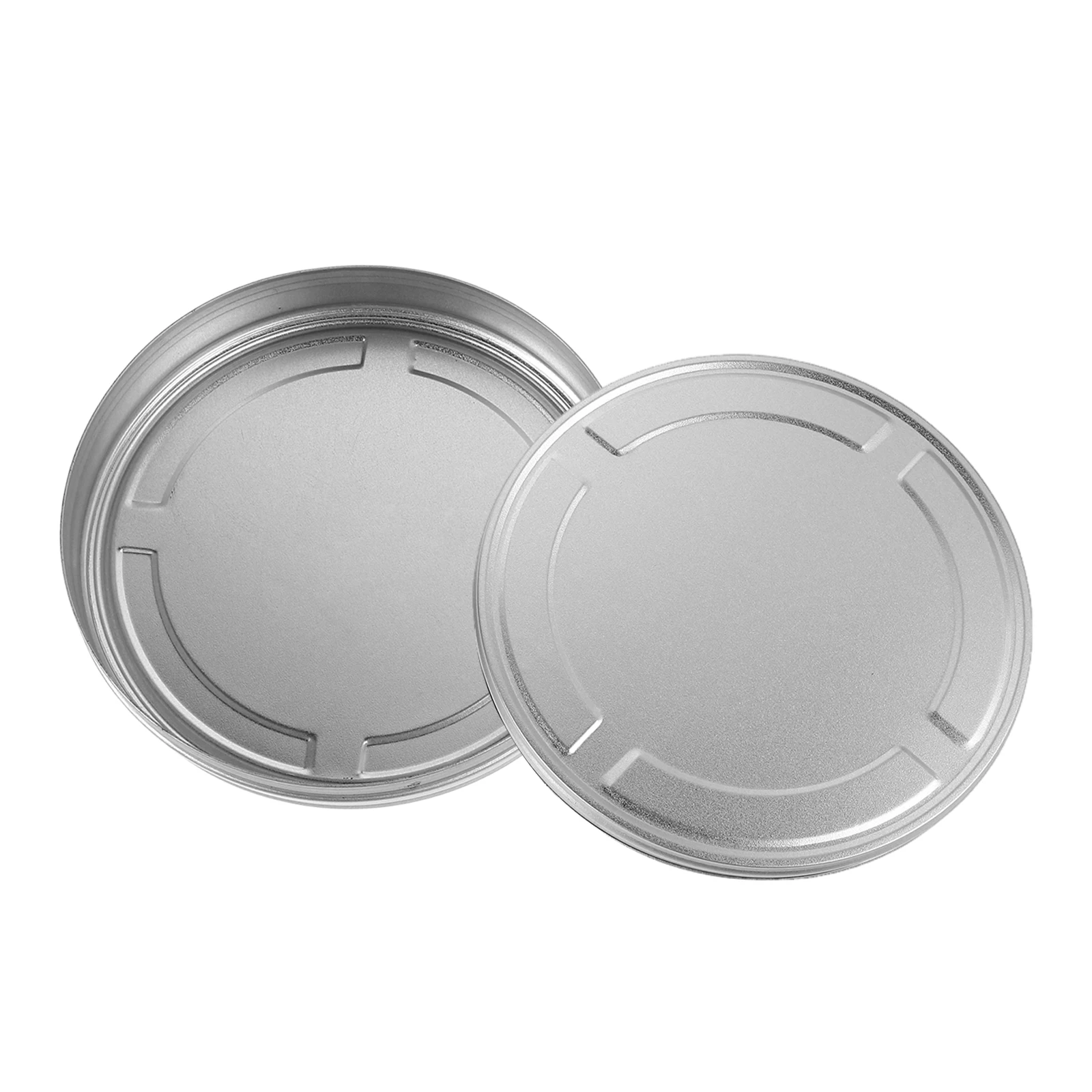 

CD Case Small Silver DVD Holder Travel Disc Storage for Cases Tinplate Round Box Multifunction Large Capacity