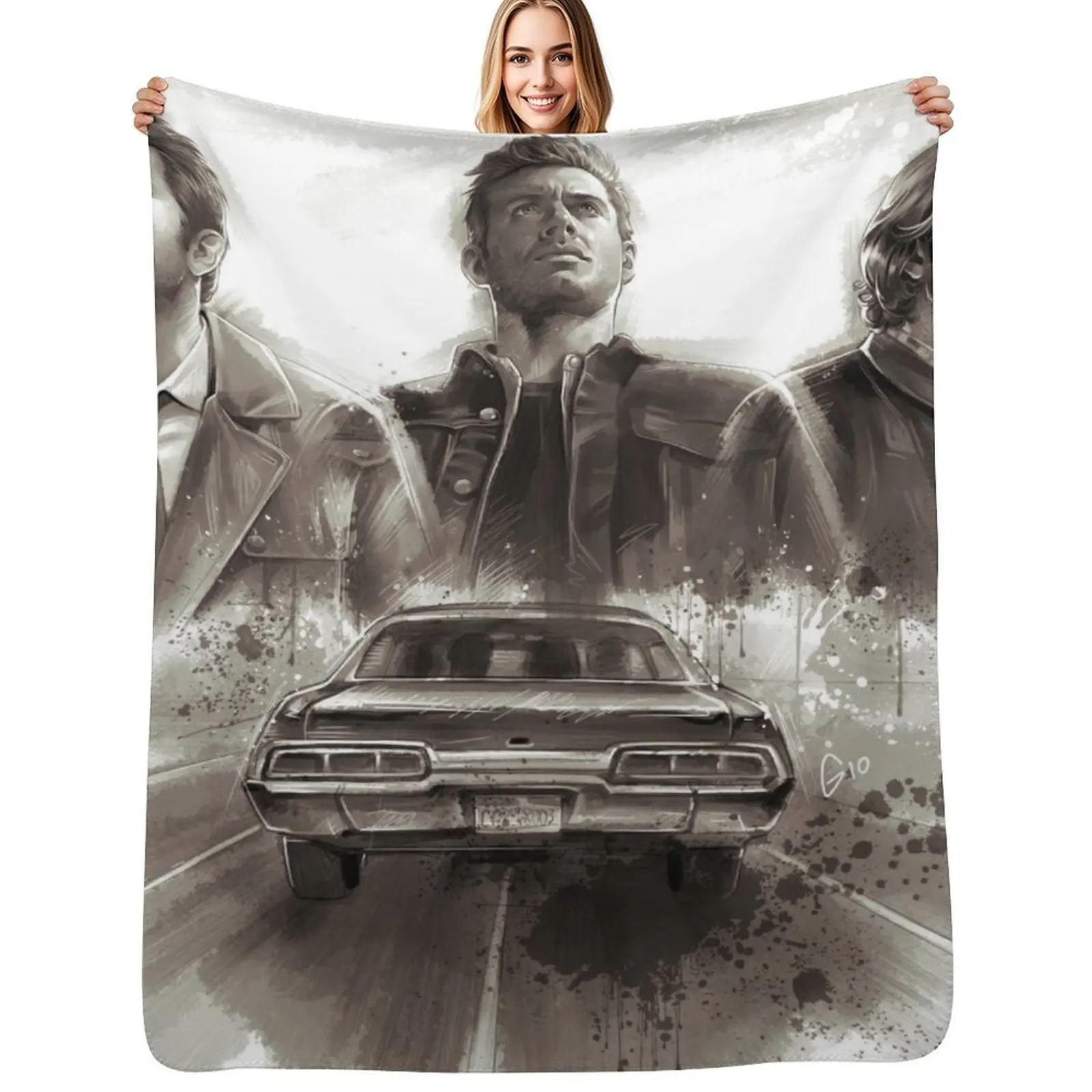 Supernatural - The Final Journey Throw Blanket Warm Cozy Throw Blanket for Living Room Couch