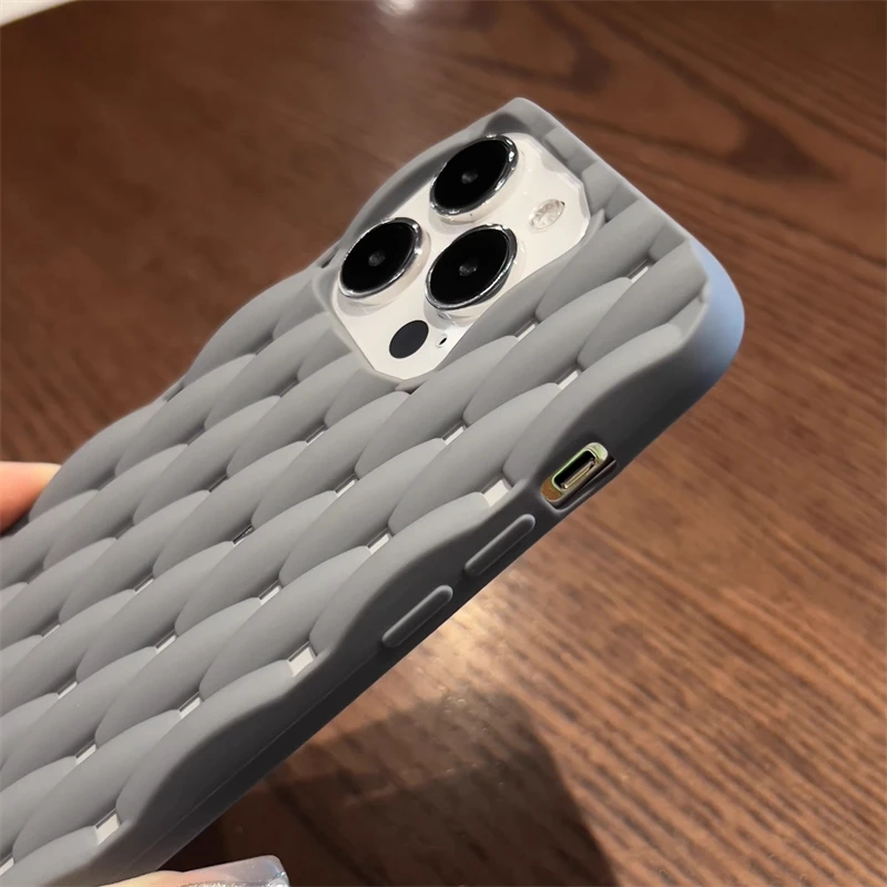 Solid Color Heat Dissipation Breathable Mesh Case For iPhone 15 14 13 12 11 Pro Max X XS Max XR 7 8 Plus SE3 Soft Silicone Cover