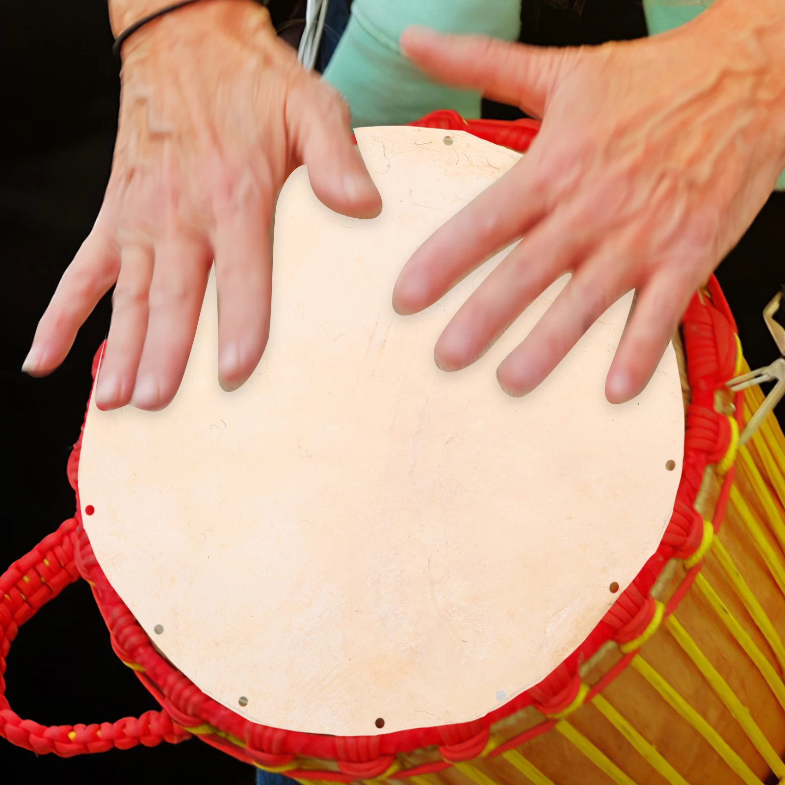 

Hand Drum Skin Replacement for African Drums Djembe Goat Case Round Head Sheepskin