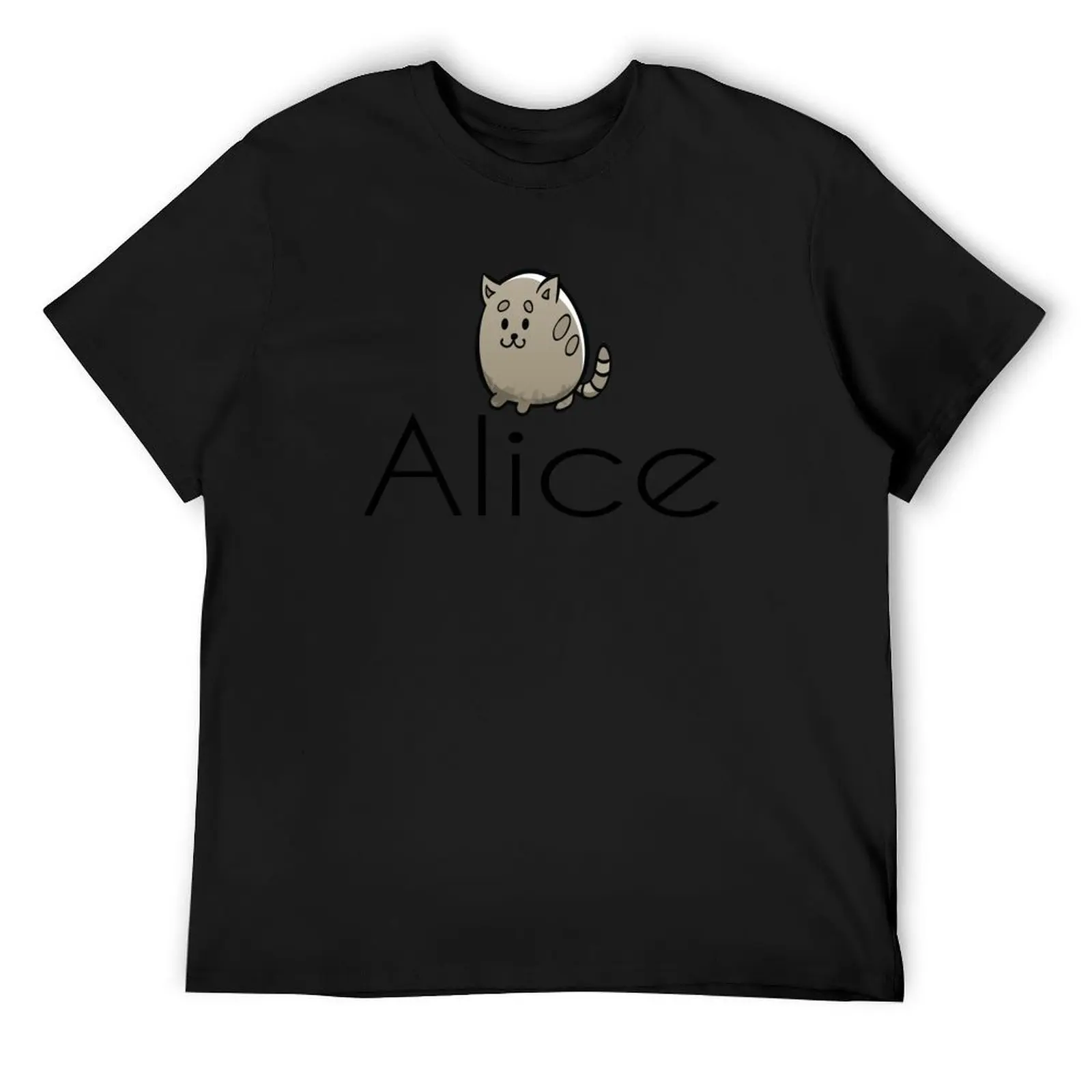 

Alice Cute Cat Name T-Shirt oversize t-shirts man vintage funny costumes plain white t shirts men