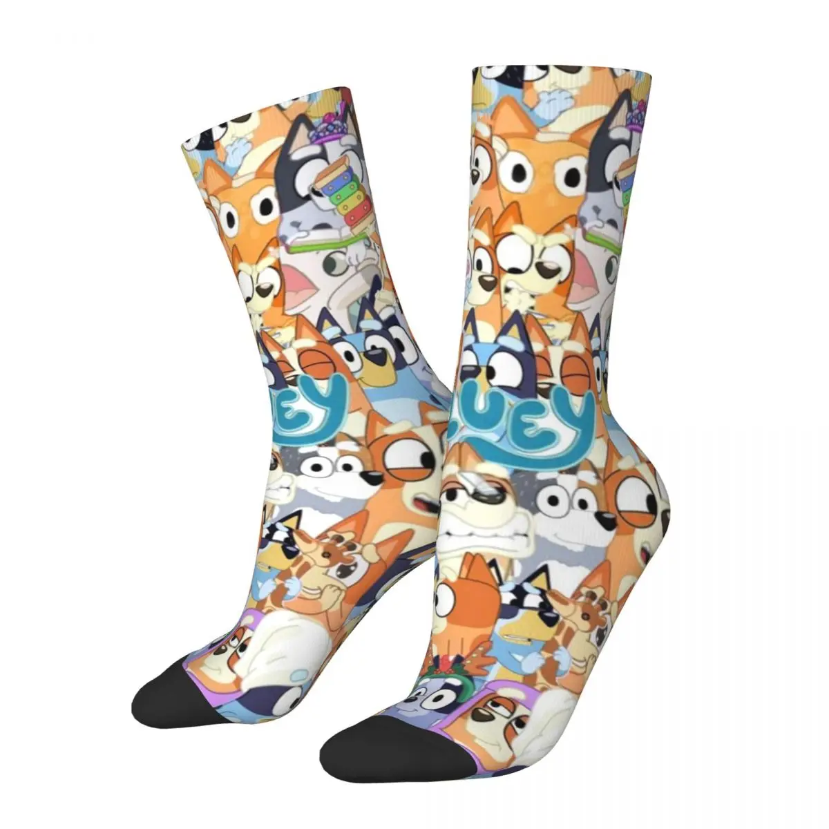 New Male Men Socks Crazy Cartoon B-Blueys Family Sock Polyester Sport Women Socks Spring Summer Autumn Winter