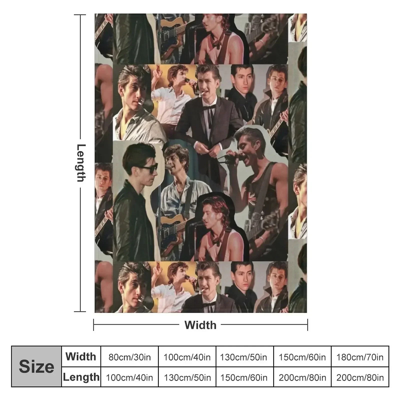 Alex Turner Arctic Monkeys Collage Throw Blanket Soft Big Luxury Thicken bed plaid Stuffeds Plaid Blankets
