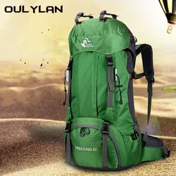 Oulylan 60L Mountaineering Bag Hiking Durable Backpack with Rain Shield Camping Backpack