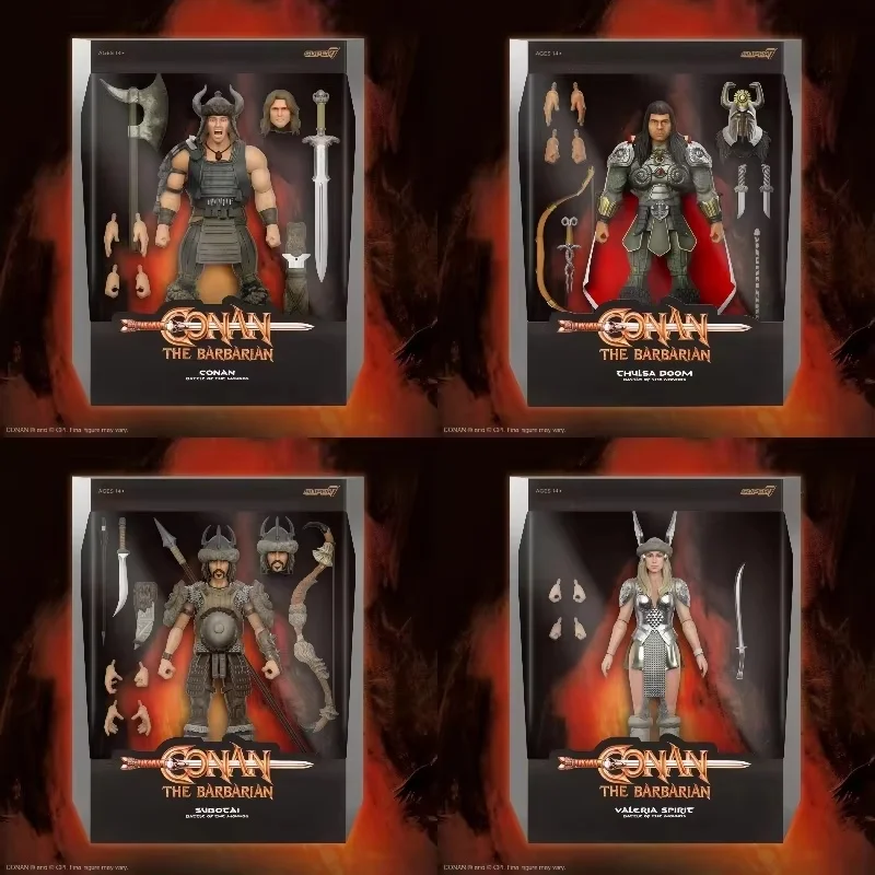 Original In stock SUPER 7-inch King Conan Tulsa Subotai Valeria Action Figure Model Toy Gifts