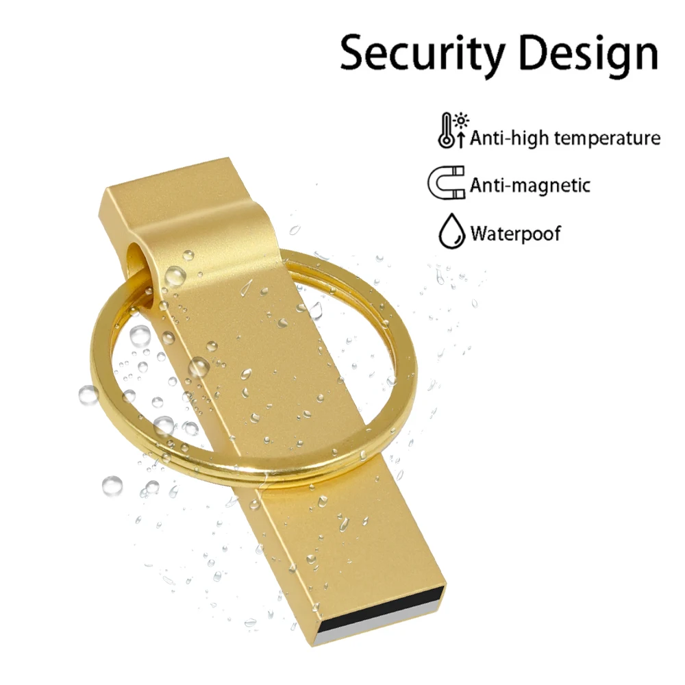 Флеш-накопитель Usb 2,0, 128 ГБ, высокоскоростной, 64 ГБ, 32 ГБ, U-диск, водонепроницаемый, 16 ГБ, флеш-накопитель с реальной емкостью, металлическая карта памяти 2,0