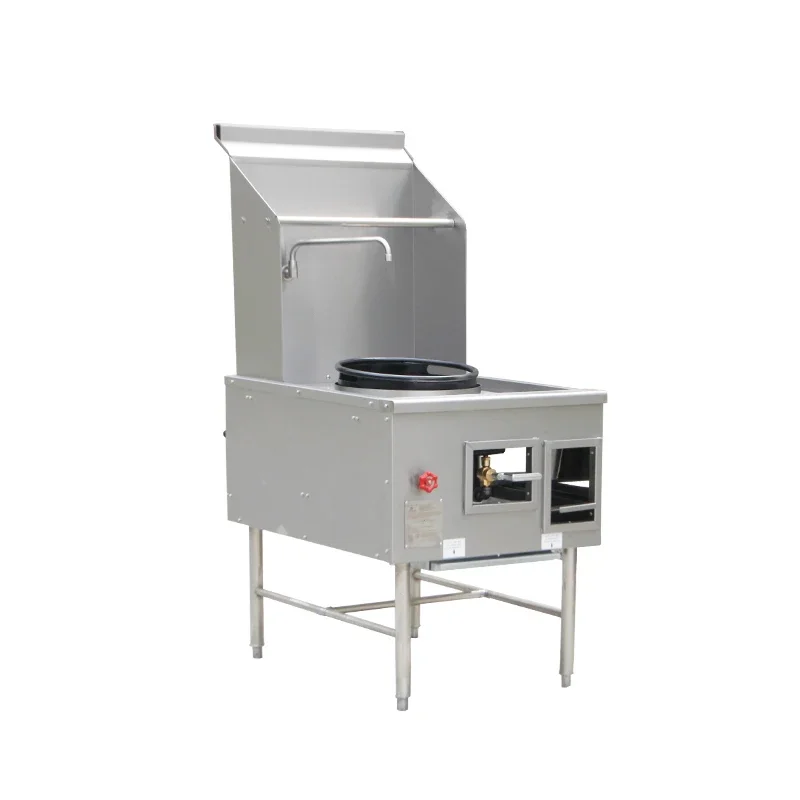 Fornello a gas industriale commerciale in acciaio inossidabile con gamma Wok cinese a 1 fuoco con lavello