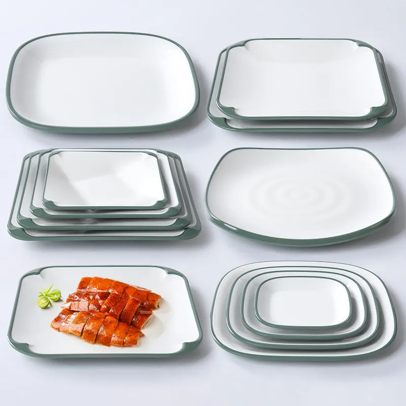 

LH square vegetable plate, commercial restaurant, restaurant special hot dishes, cold dishes, imitation porcelain tableware