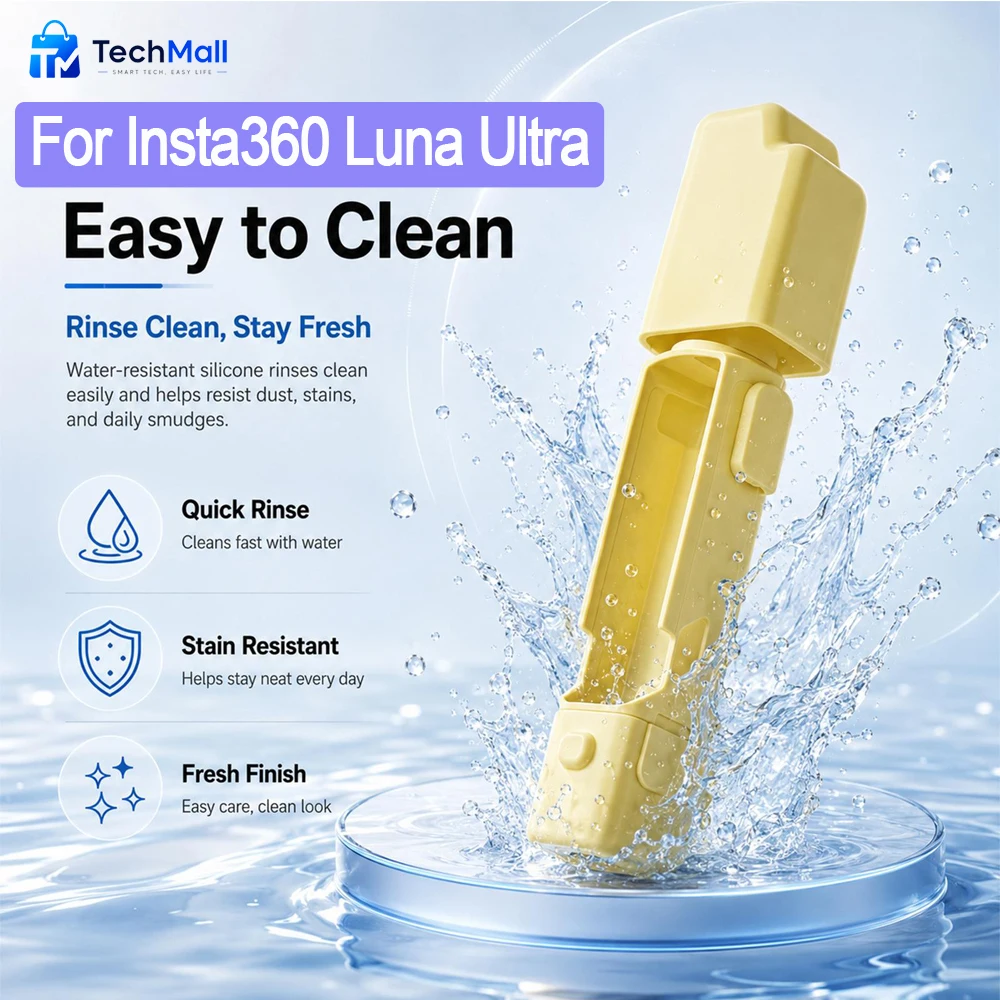 PULUZ Washable Silicone Case For Insta360 Luna Ultra Action Camera Full-Body Protective Cover, 6-in-1
