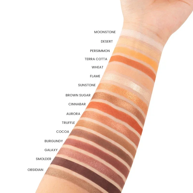 16가지 컬러 아이섀도 팔레트 쉬머 & 매트 마감 오래 지속되는 색소가 풍부한 미네랄 파우더 하이라이터 전문 메이크업