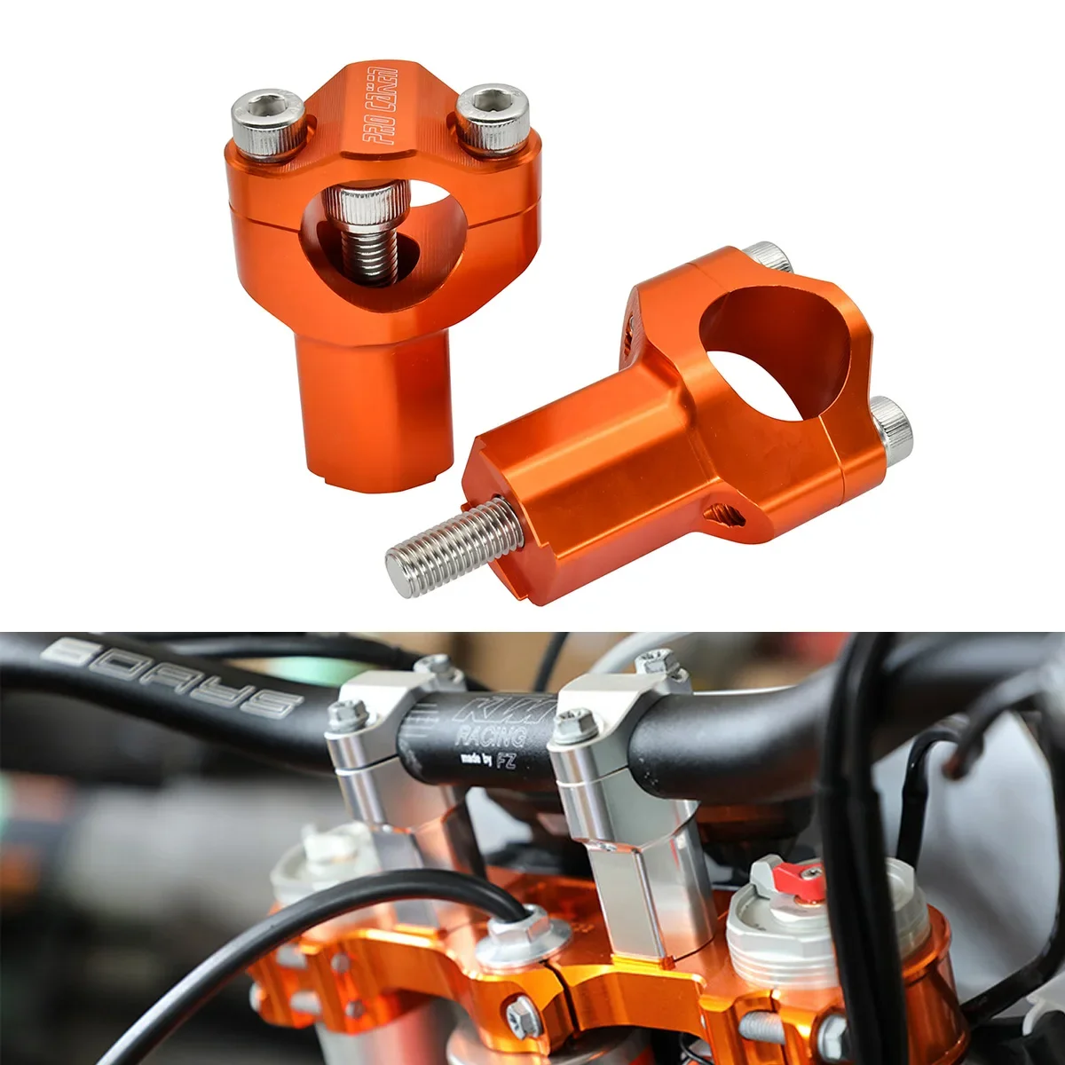 Motorcycle 55mm CNC Handlebar Riser Bar Clamp Mount For KTM EXC EXCF SX SXF SXS XC XCF 125 200 250 350 450 530 Husqvarna GASGAS