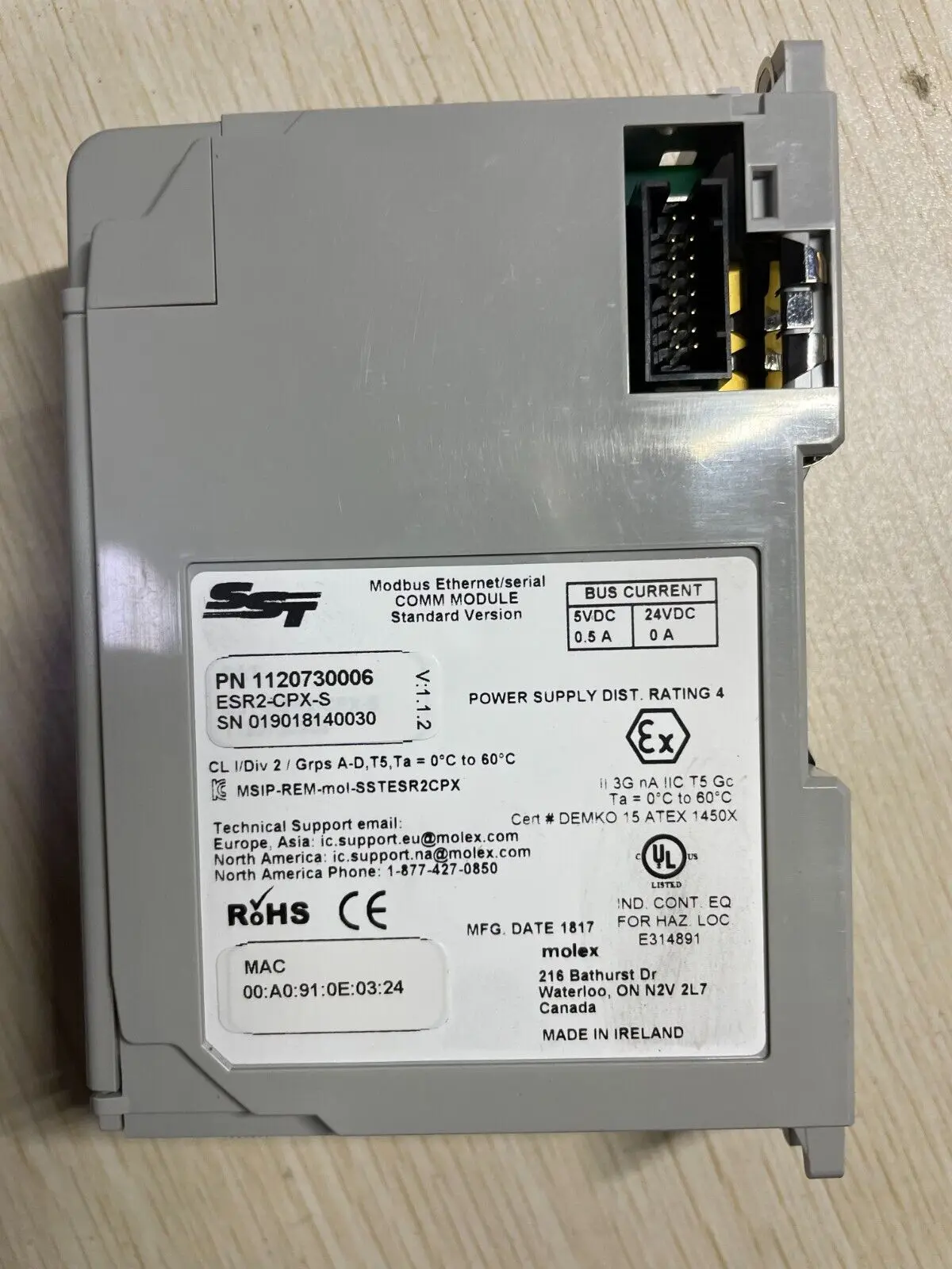 Sst Modbus Module SST-ESR2-CPX-S Allen-Bradley Compactlogix