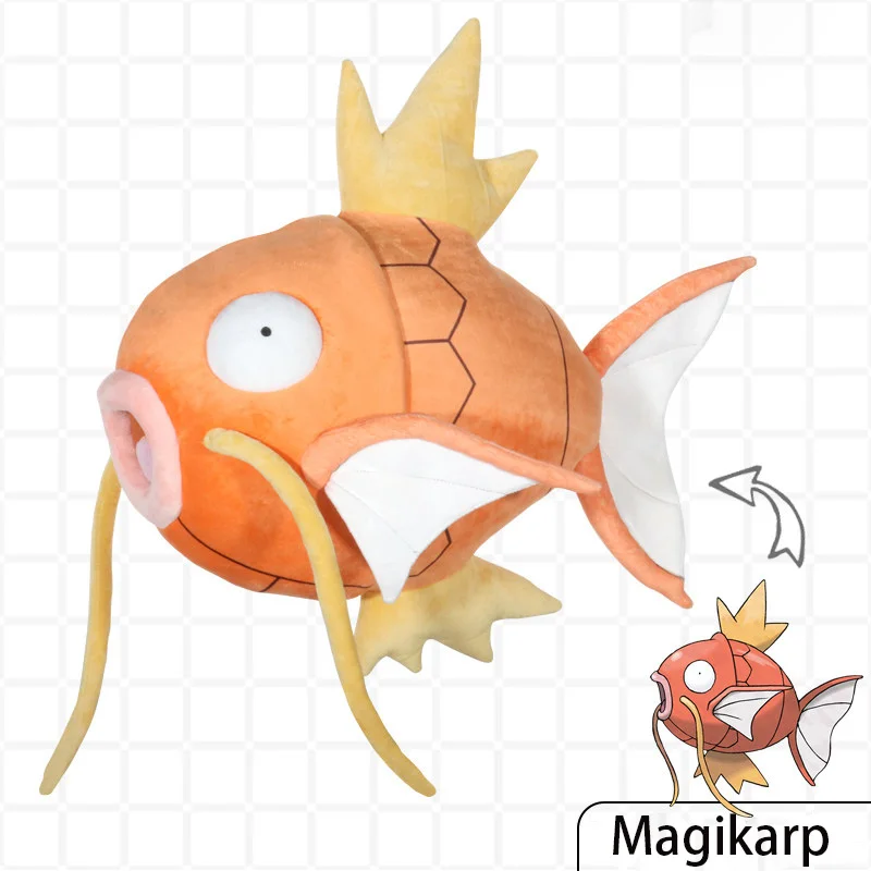 

50 см, сделанная своими руками милая мультяшная плюшевая игрушка Покемон Магикарп, большая плюшевая кукла-подушка, украшение, подарок на день рождения