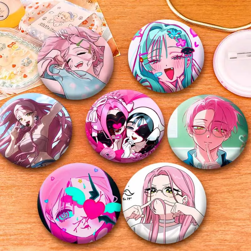 Cute Anime Alien Stage Mizi Enamel Badges Backpack Shoes Collar Lapel Pins Cartoon Role Playing Brooch Jewelry Accessories Gifts