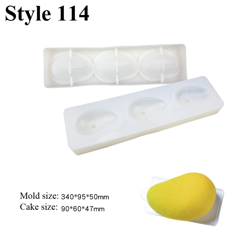 Fruits Design Silicone Cake Moulds Mango or Lemon Shaped Mousse Cake Molds Kitchen Food Grade Bakeware Dessert Decorating Tools