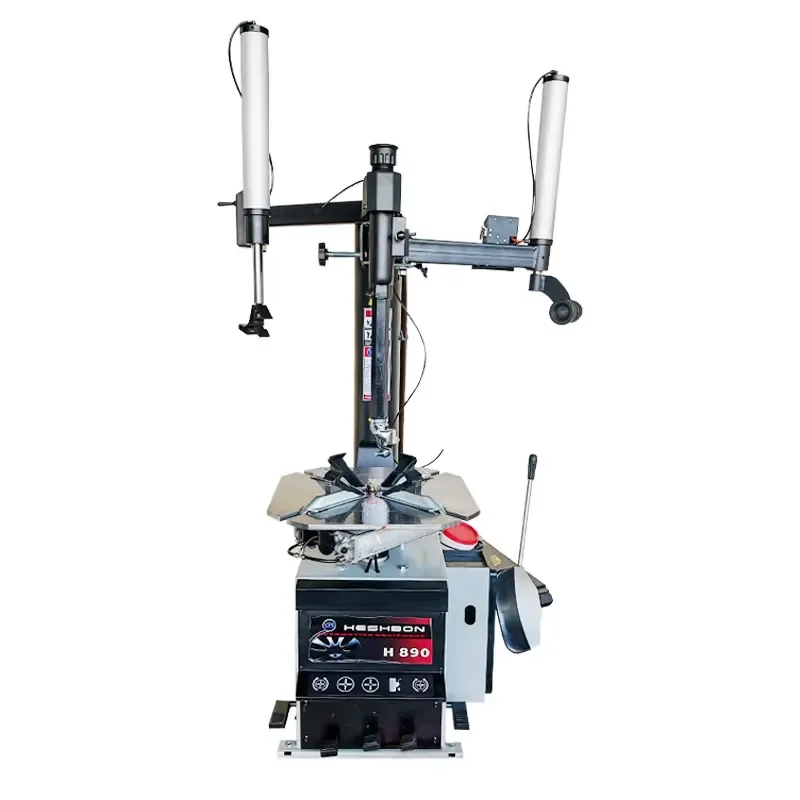 Double Arm Tire Changer Auxiliary Arms 360 Rotating Tire Pressing Wheel Efficient Run Flat Low Profile Tires 1.1KW