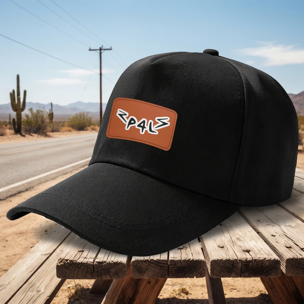 2026 Tv Show P4L Print Rectangular Patch Brown Background Text Curved Brim Outer Banks Hat Women Men Spring Peaked Cap Hats