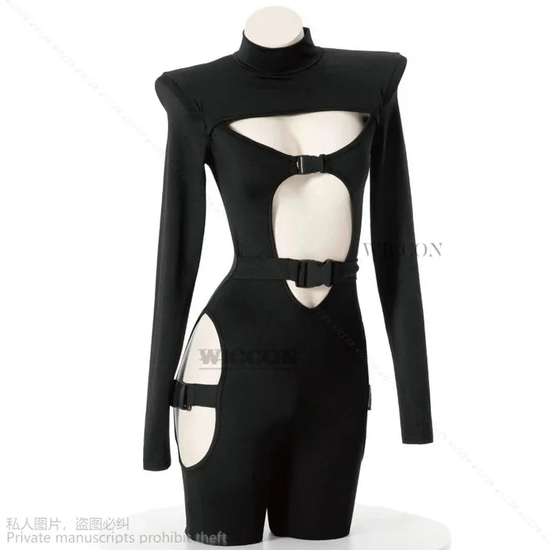 

a7d@anime cos Women Game Combat Uniform Assassin Agents Tight Jumpsuit Cosplay Anime Idol Girl Grorp Dance Clothes Bodysuit Cost