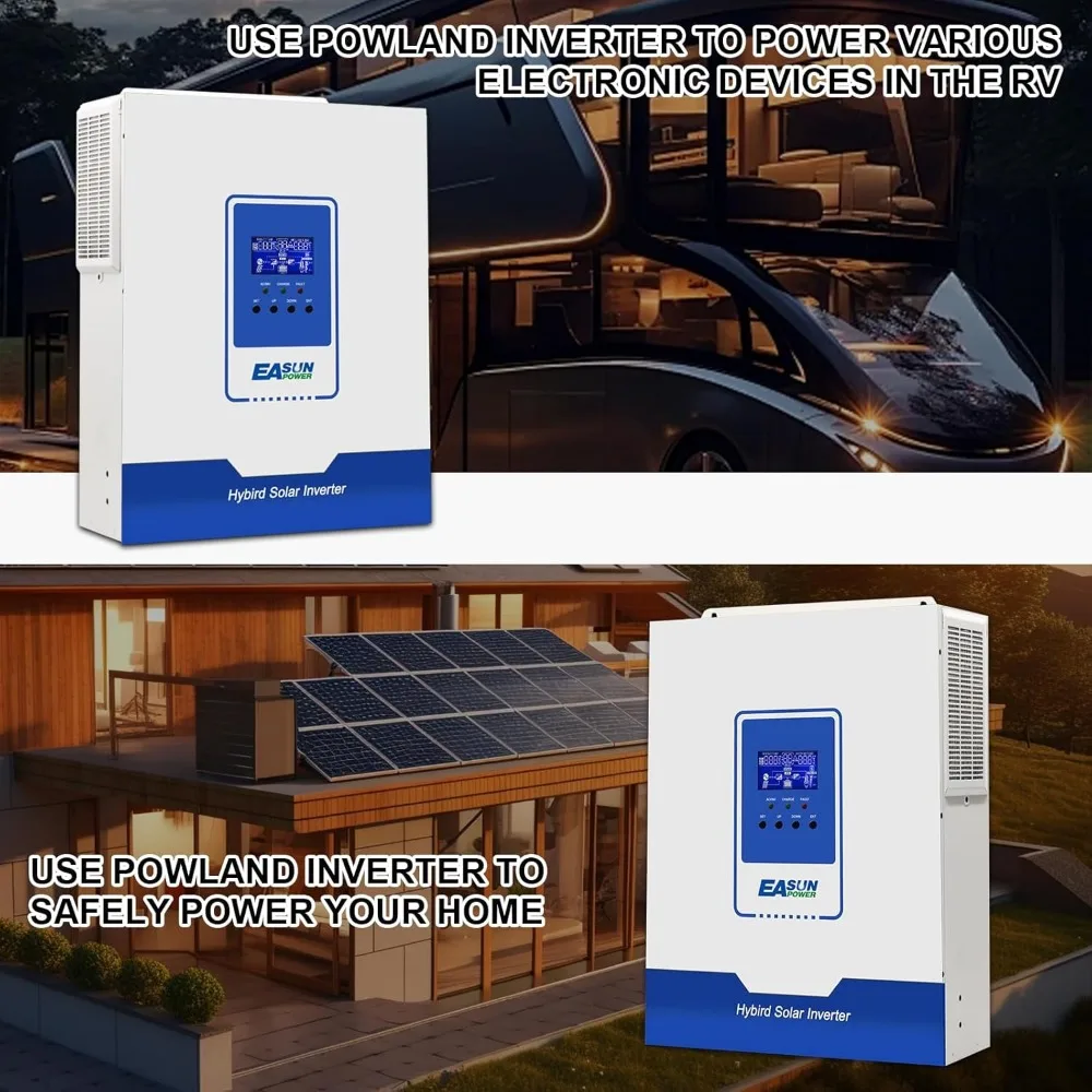 Inversor Solar de onda sinusoidal pura de 3000W, 24V a 110V/120V, controlador MPPT integrado de 60A, adecuado para RVs doméstico, se puede utilizar